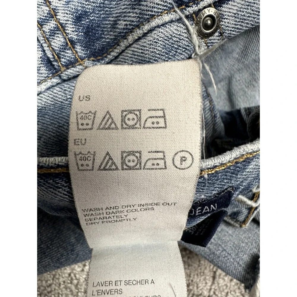 Vintage Tommy‎ Hilfiger Jeans Mens 38x30 Y2K Grunge Distressed Baggy Thrashed